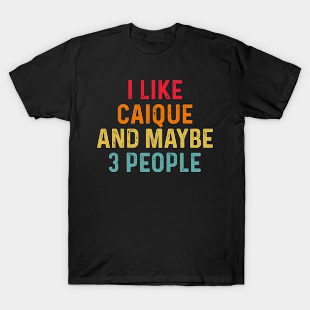 I Like Caique And Maybe 3 People Retro Vintage T-Shirt by HeroGifts